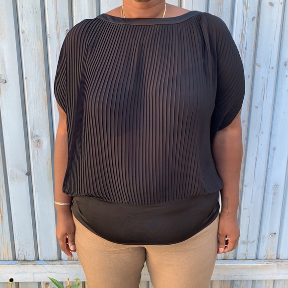 Addition Elle - Pleated Sheer Blouse - Picture 8 of 11